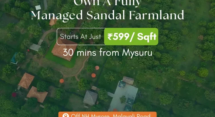 Managed farmland near bangalore